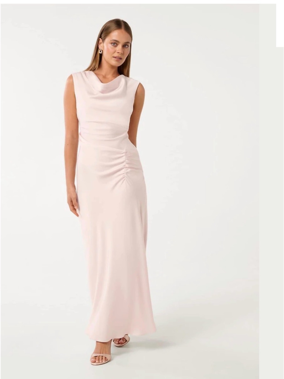 Ever New Sleeveless Cowl Neck Maxi Dress in Blush